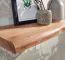 Solid Acacia Wood Wall Shelf | Natural Tree Edge | 4 x 40 x 26 cm | Floating Design | Handcrafted