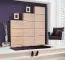Shoe Cabinet with 3 Tilt Doors | Sonoma Oak Finish | Grey Handles | ABS Edge | 119 x 58 x 18 cm | Veliko 02