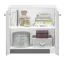 Chest of drawers Sydfalster 09, Colour: White / White high gloss - Measurements: 85 x 87 x 41 cm (H x W x D), with two doors and two compartments.