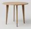 Round Solid Oak Dining Table Aurornis 73 | Natural Finish | 100 x 100 cm | Modern Space-Saving Design