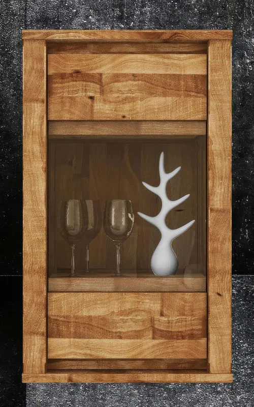 Tasman 25 Wall Unit | Solid Oiled Wild Oak | 76 x 45 x 35 cm | Elegant, Premium Design