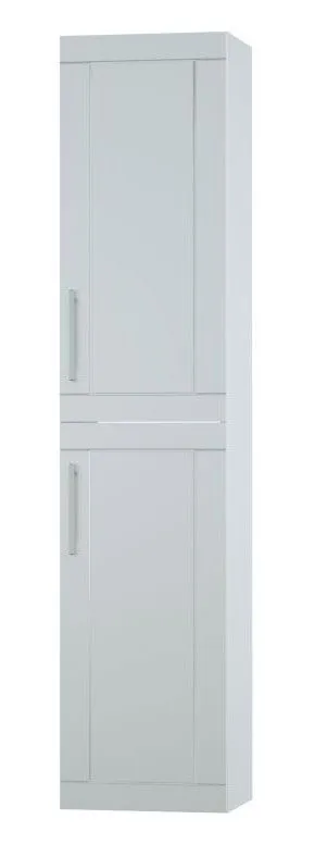 Bathroom - Tall cabinet Eluru 11, Colour: White glossy - 160 x 35 x 35 cm (h x w x d)