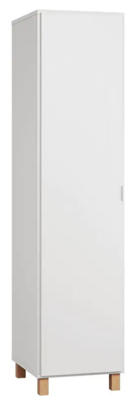 Hinged door cabinet / Wardrobe Invernada 12, Colour: White - Measurements: 195 x 47 x 57 cm (H x W x D)