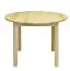 Round Table Junco 235A, solid pine wood, clearly varnished - Height 75 cm, Diameter 100 cm