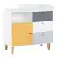 Children's room - Chest of drawers Syrina 03, Colour: White / Grey / Yellow - measurements: 97 x 104 x 55 cm (h x w x d)