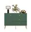 Chest of drawers Inari 04, Colour: Forest Green - Measurements: 85 x 120 x 40 cm (H x W x D), with 1 door, 3 drawers and 2 compartments.