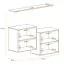 Stylish two wall cabinets with wall shelf Balestrand 328, color: grey / white - Dimensions: 110 x 130 x 30 cm (H x W x D), with enough storage space