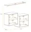 Two wall cabinets with wall shelf Balestrand 354, color: white - Dimensions: 110 x 130 x 30 cm (H x W x D), with LED lighting