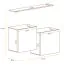 Two wall units with wall shelf Balestrand 336, color: grey / oak Wotan - dimensions: 110 x 130 x 30 cm (H x W x D), with push-to-open function