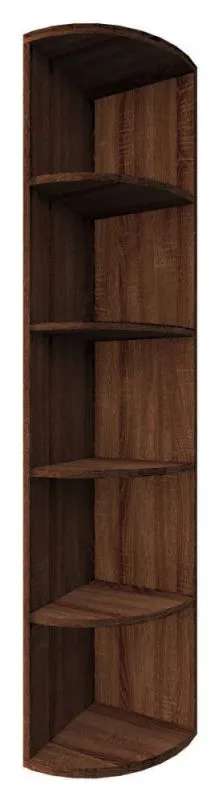Curug 12 Corner Shelf | Walnut Finish | 188 x 34 x 34 cm | Modern Storage Solution