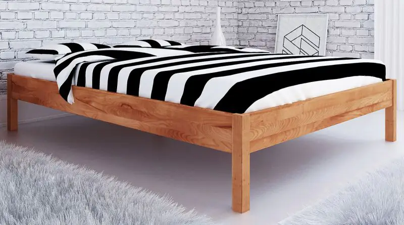 Double bed Kapiti 09 solid oiled core beech - Lying area: 160 x 200 cm (w x l)