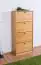 Shoe Cabinet Pine Solid wood Alder color Junco 210 - Dimensions: 150 x 70 x 28 cm (H x W x D)