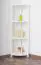 Shelf/corner shelf pine solid wood white lacquered Junco 61 - Size 125 x 40 x 30 cm