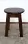 Stool pine solid wood nuts coloured 004 - Dimensions: 45 x 35 cm (H x Ø)