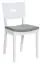 Chair upholstered, Solid Oak, Colour: White - Measurements: 86 x 43 x 50 cm (H x W x D)