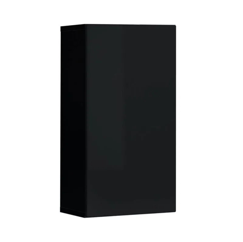 Neutral Wall Cabinet Möllen 02 | Black | 60 x 30 x 25 cm | Push-to-Open | Modern Storage