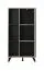 Tall Chest of Drawers with Six Compartments | Vracar 04 | Oak Grey & Black | 1 Door | 130.5 x 68 x 33 cm