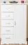 Chest of Drawers Solid Pine | White Lacquered | Buteo 05 | 123 x 80 x 40 cm | Modern Design