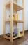 5-Tier Shelving Unit Junco 55D, solid pine, clearly varnished - H164 x W50 x D30 cm