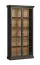 Torsakala 19 display cabinet, black graphite, incl. LED lighting, 2 glass doors, 3 shelves, 5 compartments, 200 x 103 x 41 cm, ABS, metal handles