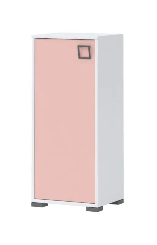 Children's room - Benjamin 50 Chest of drawers, Colour: White / Pink - Measurements: 102 x 44 x 37 cm (H x W x D)