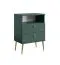 Almyros 05 Bedside Cabinet | Gold Handles & Legs | 2 Drawers, Open Compartment | 69.5 x 50 x 34 cm