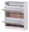 Shoe Tipper with 2 Compartments | White | 87 x 75 x 24 cm | Fits Approx. 20 Pairs | Space-Saving Shoe Cabinet