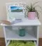 Nightstand Solid Pine | White Lacquered | 1 Drawer & Open Compartment | 43 x 43 x 33 cm | Model 004