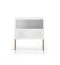 Bedside Cabinet Taos 18 | White Matt | Push-to-Open | Gold Legs | 53 x 50 x 34 cm | 1 Drawer & Compartment | Soft-Close