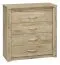 Chest of drawers Brovst 09, Colour: Oak - Measurements: 94 x 92 x 40 cm (H x W x D), with 4 drawers