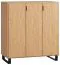 Dresser Patitas 06 | Oak Finish | 100 x 90 x 47 cm | Modern Storage Cabinet with Metal Feet
