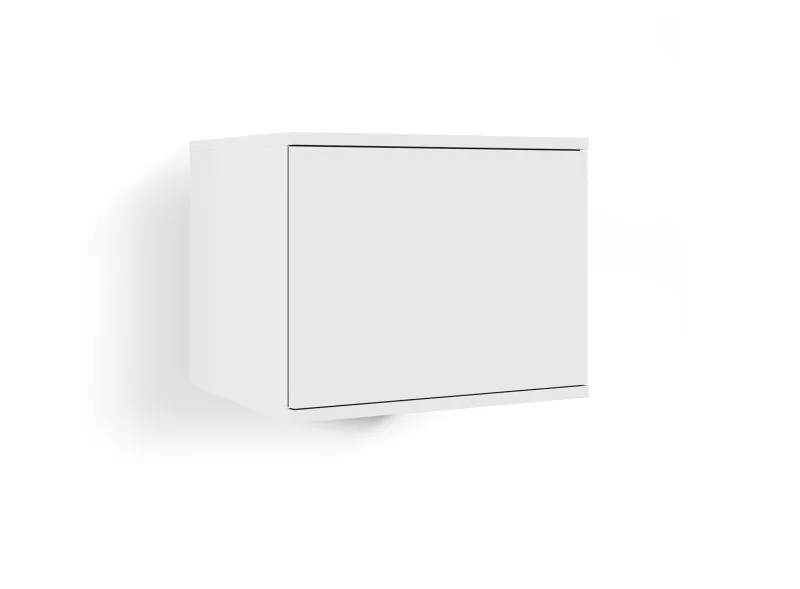 Wall Cabinet Zapopan 74 White | Push-to-Open | 40 x 50 x 40 cm | Modern Minimalist Design