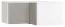 Corner Wardrobe Top Attachment for Pantanoso 14 | White / Grey | 45 x 102 x 104 cm | Modern Bedroom Storage