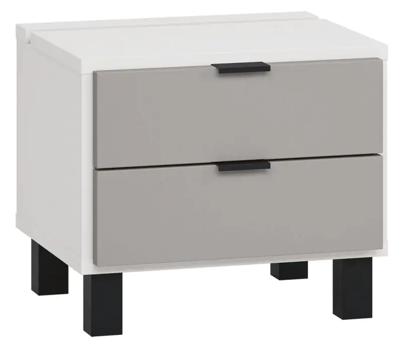 Night dresser Pantanoso 16, Colour: White / Grey - Measurements: 40 x 45 x 40 cm (h x w x d)