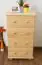 4 Drawer Chest of drawers 034, solid pine wood, clearly varnished - 100H x 55W x 42D cm 