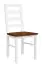 Chair Gyronde 01, solid beech wood, white/Walnut - 94 x 43 x 44 cm (H x W x D)