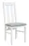 Chair Gyronde 10 with fabric cover, solid beech wood, White lacquered - 94 x 43 x 44 cm (H x W x D)