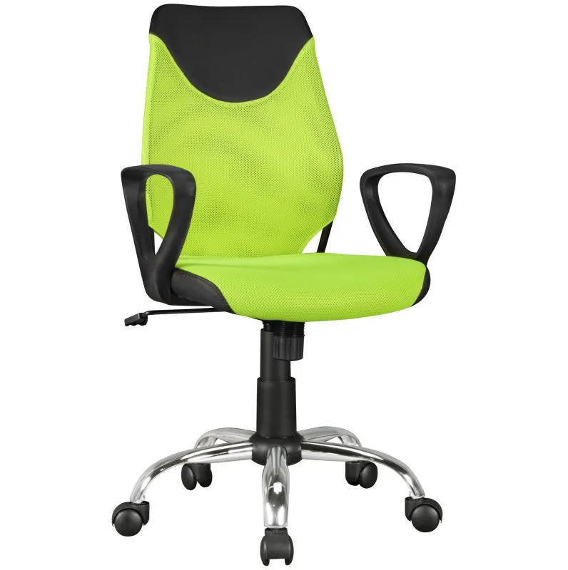 Ergonomic Children's Swivel Chair Apolo 94 | Green/Black | Adjustable Height | Ages 6-15 | Breathable Mesh