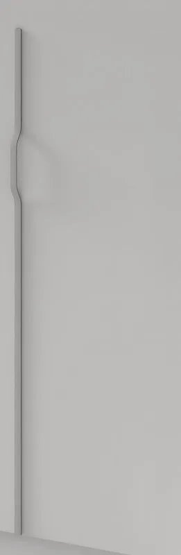Metal handle for corner closet Edegem 04 | Color: Grey