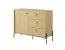 Narrow chest of drawers with three drawers Allegma 04, color: Scandi oak - Dimensions: 81 x 107 x 39.5 cm (H x W x D)