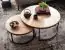 Living room table set of 2 round, color: oak - Dimensions: 80 x 80 x 36 cm and 60 x 60 x 26 cm (W x D x H) made of oak veneer