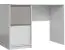 Desk Alwiru 10, Colour: Pine White / grey - 75 x 120 x 60 cm (H x W x D)