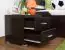 Bedside table "Easy Furniture" N2, Chocolate Brown lacquered