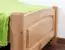 Children's bed / Teen bed solid, natural beech wood 117, including slatted frame - Measurements 80 x 200 cm