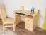 Desk solid, natural pine wood Junco 189 - Dimensions 75 x 110 x 55 cm