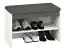 Bench with storage space / shoe rack Fjends 03, Colour: Pine White / anthracite - Measurements: 47 x 70 x 34 cm (h x w x d)