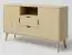 TV base cabinet solid pine wood natural Aurornis 61 - Measurements: 84 x 142 x 40 cm (H x W x D)