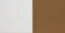 Chest of drawers Milo 25, Colour: White / Brown, partial solid - Measurements: 77 x 88 x 40 cm (h x w x d)