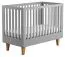 Rilind 06 Baby Crib | Grey/Oak | Adjustable Height | 70 x 140 cm Lying Surface | Modern Design