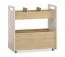 Children's Trolley Oak/Beige | 4 Castors | 4 Compartments | 70 x 40 x 71 cm | With Pencil Organizer